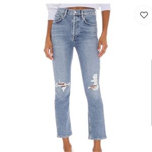 AGOLDE Riley ripped denim